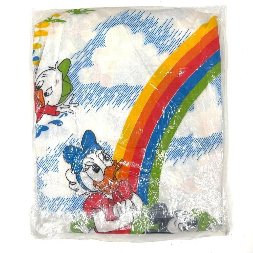 Pacifica Mickey's Rainbow Curtains Walt Disney Vintage 70s 80s NEW NOS NIP Set 1